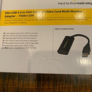 StarTech.com USB to VGA external video card multi monitor Adapter - 1920x1200